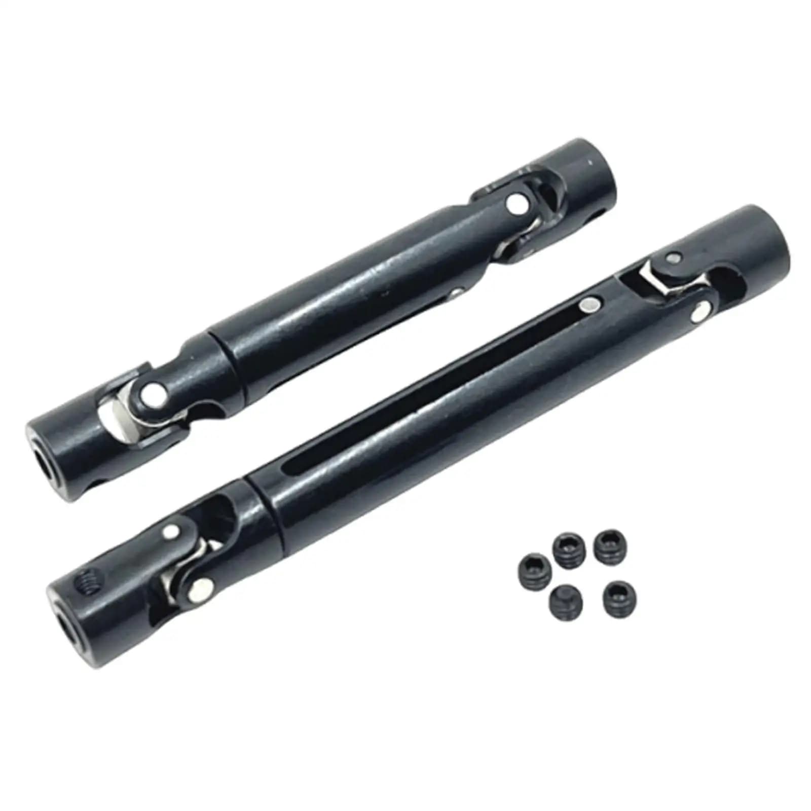 2 Pezzi Albero di Trasmissione RC Nero Leggero in Acciaio al Carbonio Medio per Riparazione Veicoli 1/16 C44 Modificato Fai-da-te