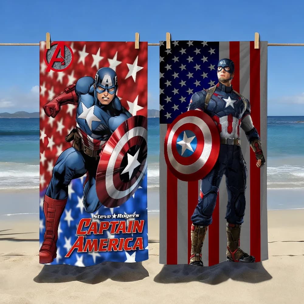 Asciugamano Classico del Film C-Captain America, Morbido, per Piscina, Regalo, Viaggio, Palestra, Doccia, Campeggio, Asciugatura Rapida, Grande Asciugamano da Spiaggia per Sport