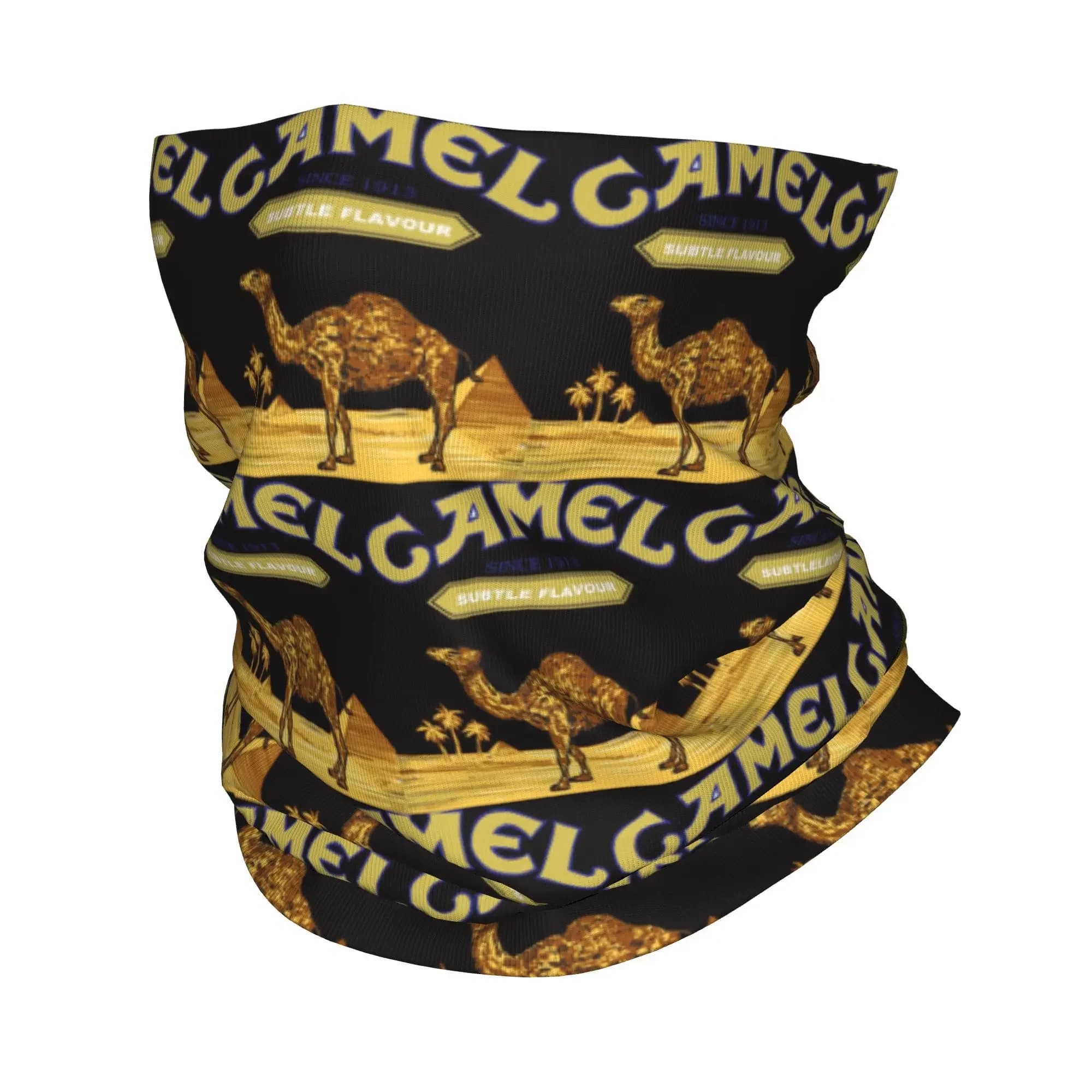 Sigarette cammello Bandana Copri collo Sciarpa avvolgente stampata Maschera multiuso da equitazione per uomo Donna Adulto Lavabile