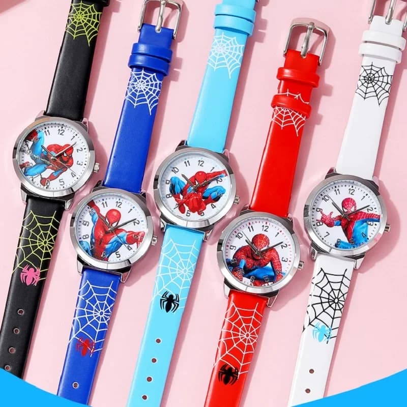 Marvel Spider Man Cartoon Kids Watch Quartz Wrist Watch Boy Student Fashionable Watch For Boy Gift