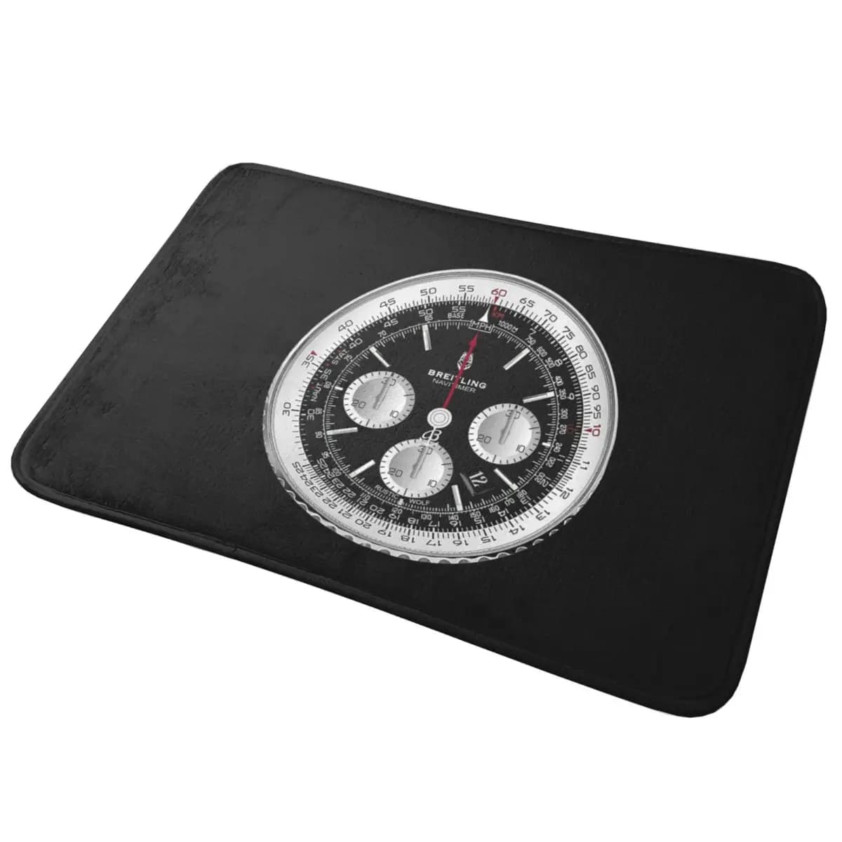 Nero Orologio di lusso Viso Zerbino antiscivolo Tappetino A prova di olio d'acqua Tappeto per ingresso cucina Tappetini per bagno di casa