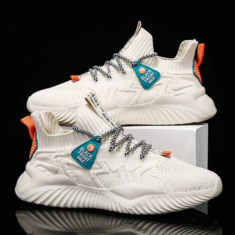 Scarpe da ginnastica da uomo Scarpe da corsa traspiranti Nuove scarpe casual da esterno in mesh Moda antiscivolo Scarpe vulcanizzate con plateau Scarpe da uomo stringate