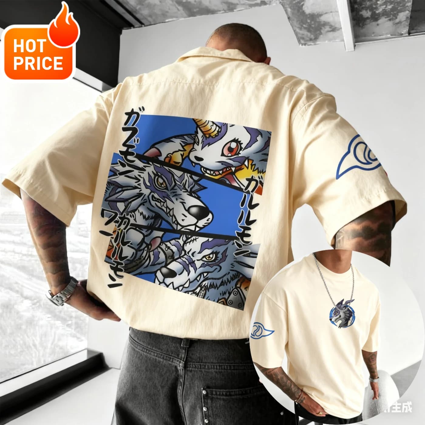 Gabumon Anime Digimon2025 Nuovo Harajuku Uomini Vintage Estate T-shirt Donne di Grandi Dimensioni Streetwear Casual Sport Cotone Tee Top Y2k