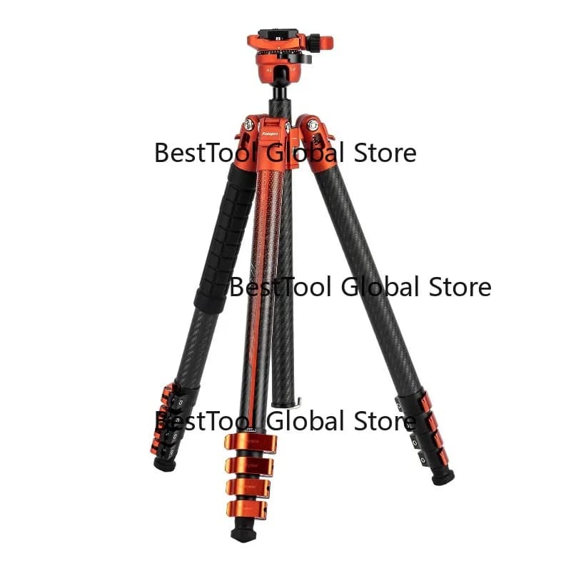 Treppiede Professionale in Fibra di Carbonio con Sgancio Rapido, Rotazione a 360 Gradi, Leggero, 2-in-1, Portatile, Supporto per Fotocamera DSLR