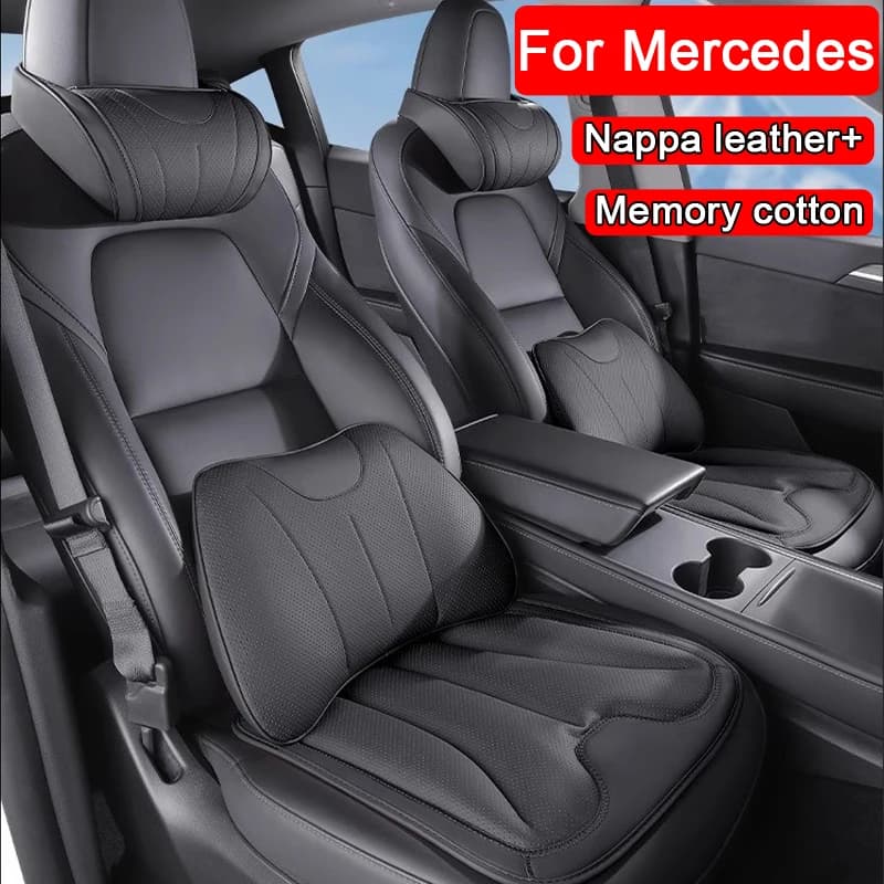 Cuscino per il collo dell'auto Memory Foam Cuscini di supporto lombare Cuscino del sedile universale per Mercedes Benz AMG ABCES Classe W204 W205 W212