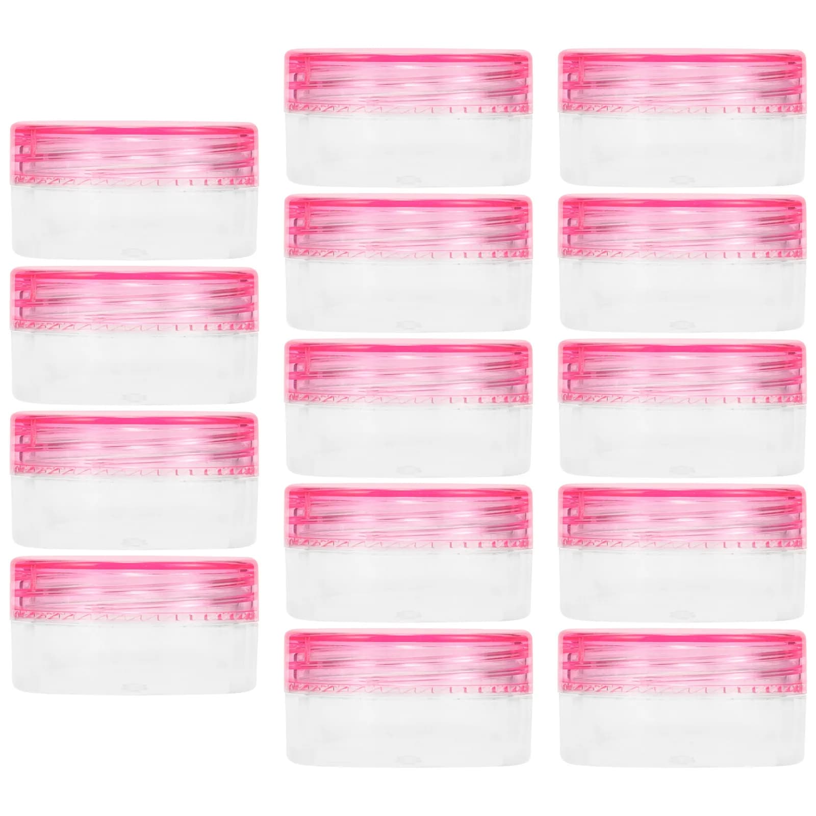 20 small plastic jars of 5 g for daily use, rechargeable containers for shading and lotion, ideal for travel