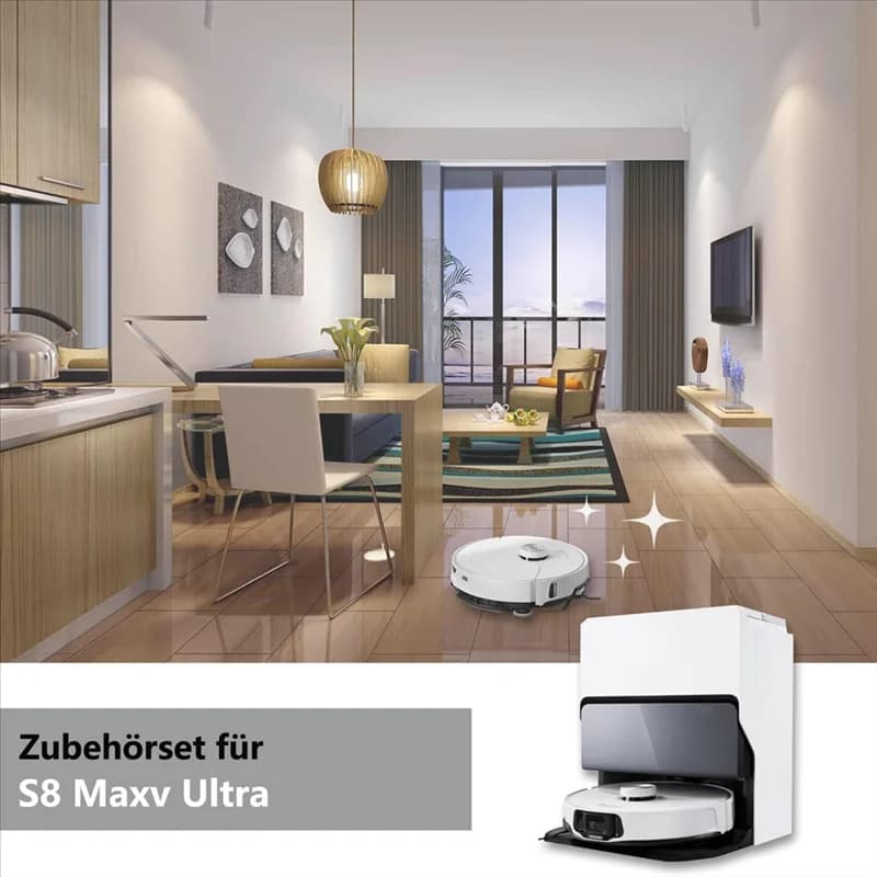 Apparecchi di cottura per Roborock S8 Maxv Ultra Spazzola laterale principale Filtro Hepa Mop Sacchetti per la polvere in tessuto Accessori per aspirapolvere robot