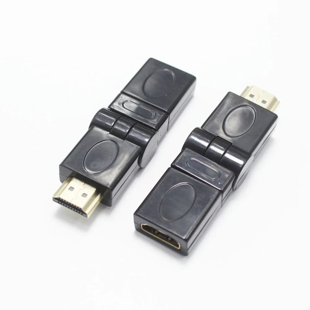 1 pcs gold plated HDMI male to female jack cable adapter 90/180 degrees converter extender for HDTV