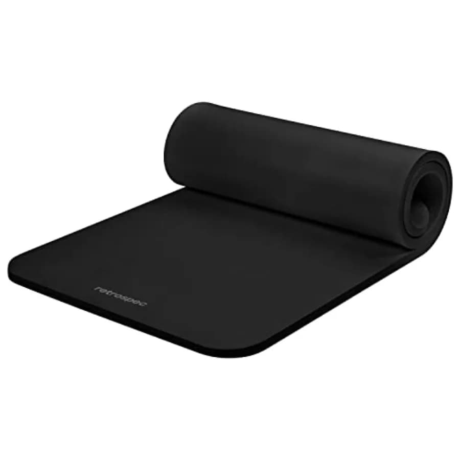 Tappetino da yoga Solana spesso 1 pollice con cinturino in nylon per uomo e donna - Tappetino antiscivolo per esercizi a casa, yoga, pilates, stretching e fitness