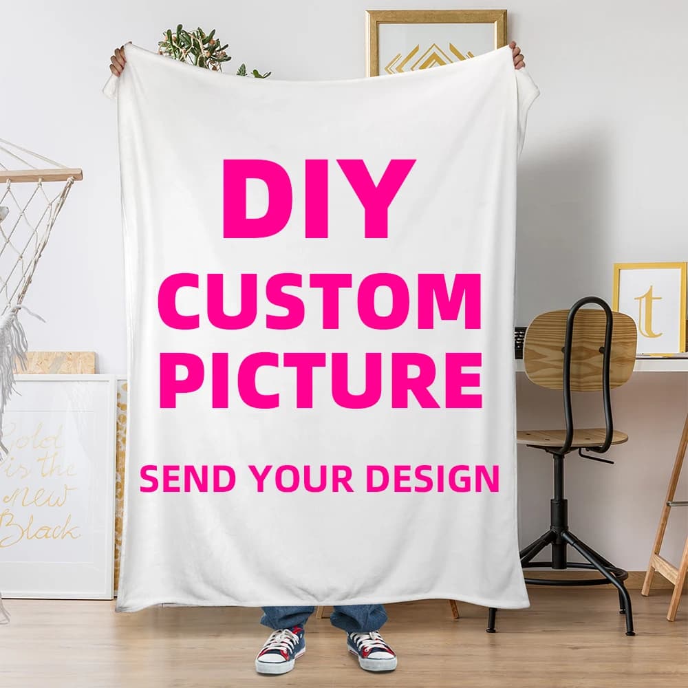 Stampa fai-da-te su richiesta Dropshipping Coperte calde da tiro per copriletto Il tuo foto Coperta Coperta in pile di corallo Peluche personalizzato