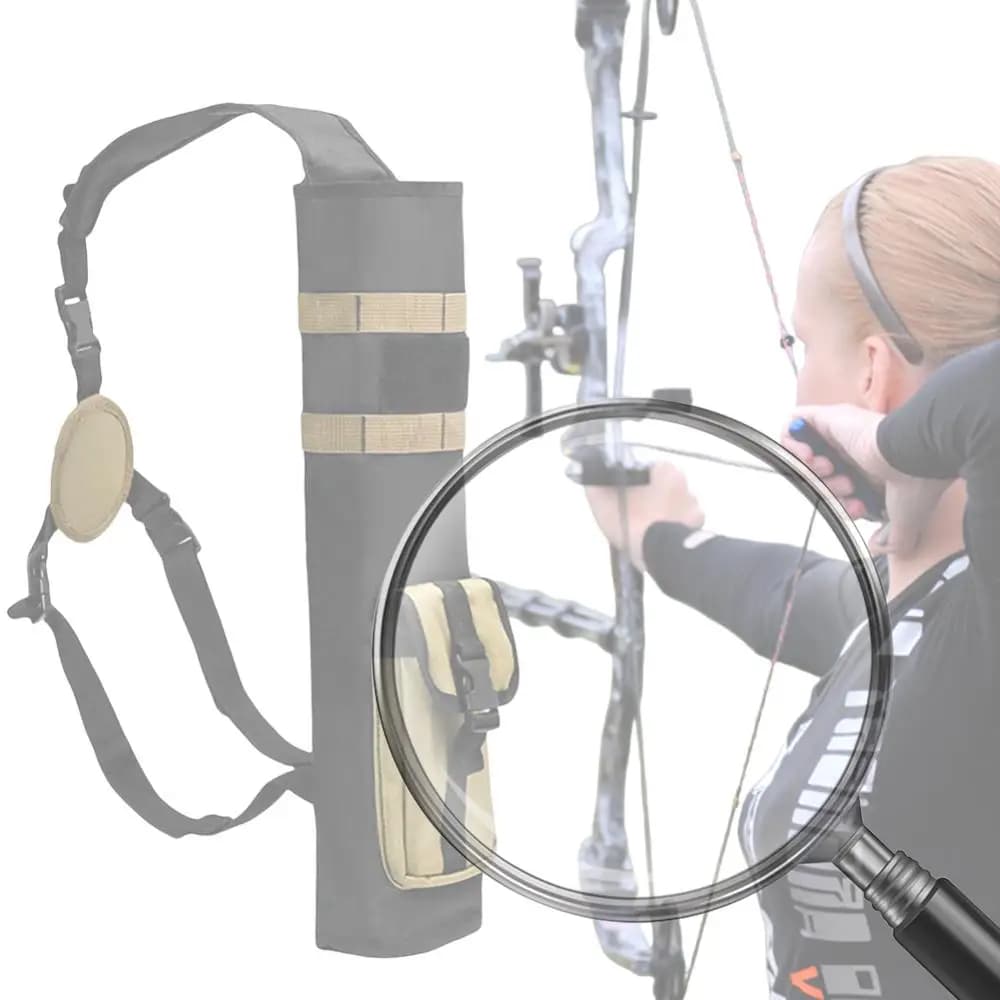 Faretra per Tiro con l'Arco con Sistema Molle, Faretra da Cintura Multifunzione per Pratica di Tiro con l'Arco