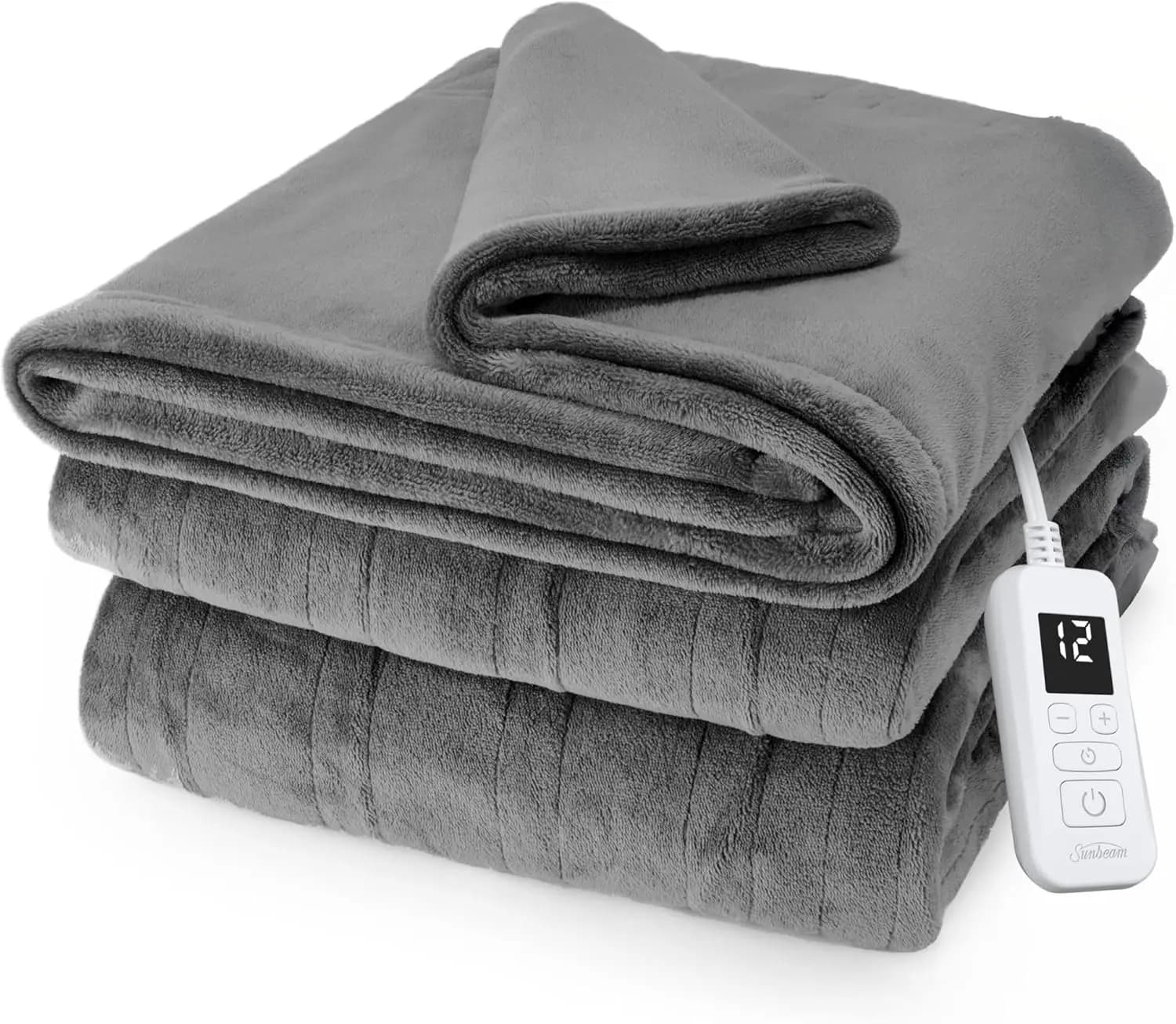 Coperta riscaldata in velluto reale con controller digitale, 12 impostazioni di calore e spegnimento automatico