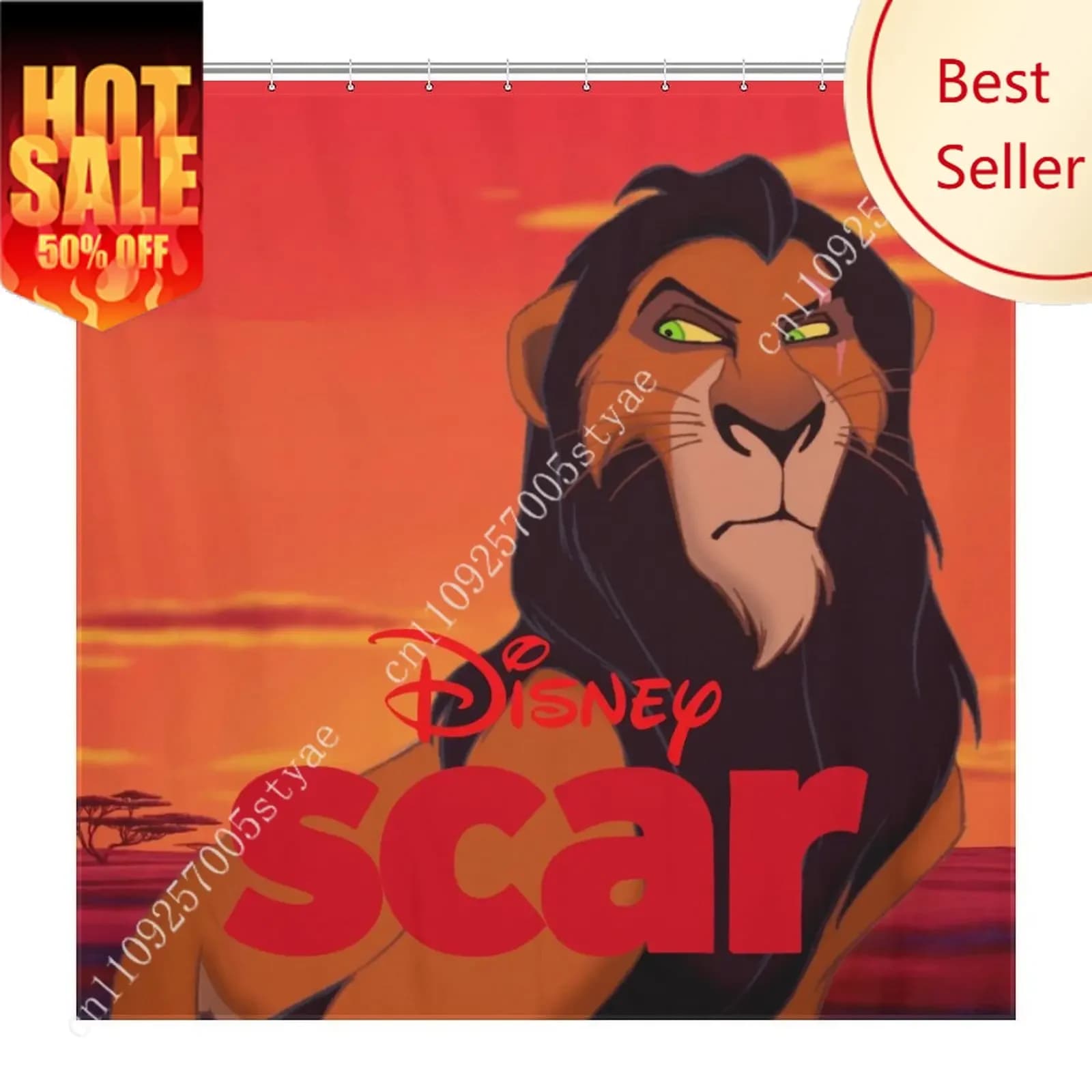 Tenda da Doccia Scar 2026 Disney Cartone Animato Bambini Animali Carini Bagno Casa Festa Decorazione Impermeabile Tenda da Bagno Personalizzata
