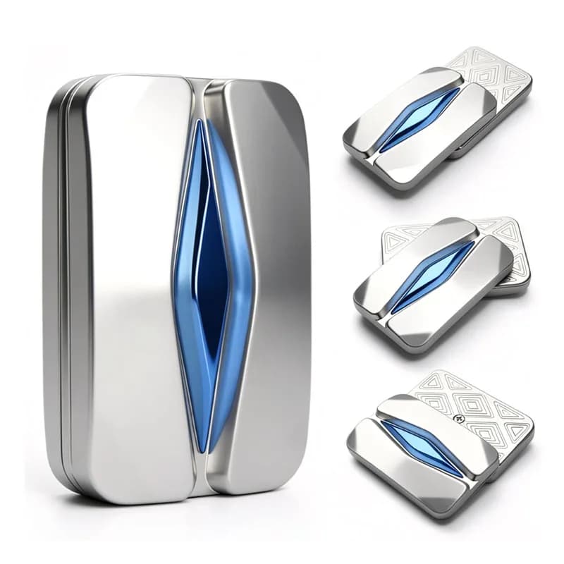 NEW Fidget Toys Adults Metal Push Card EDC Magnetic Slider Relieve Stress ADHD Anxiety Keep Calm And Focus Break Bad Habits