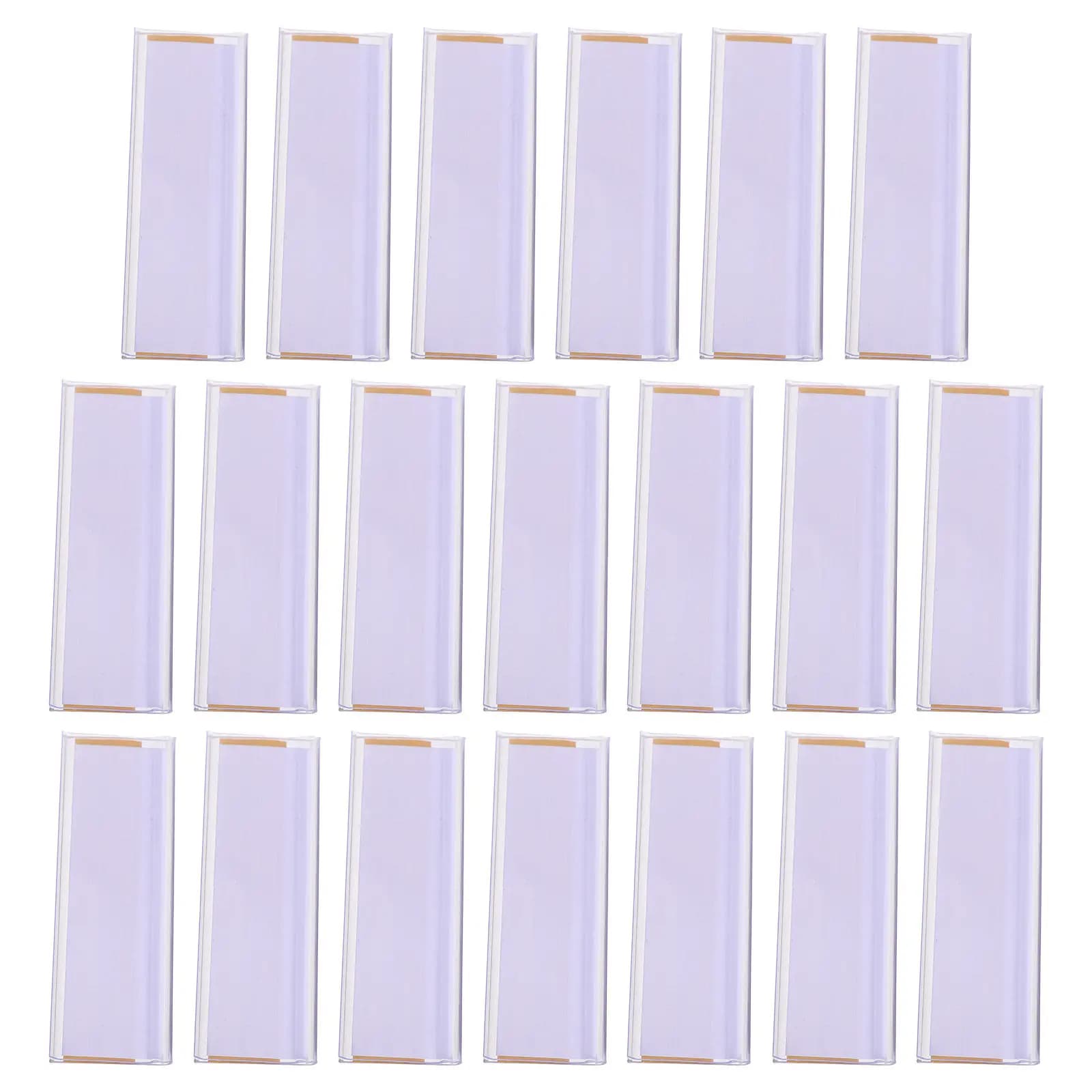 20 Pezzi Portaetichette Adesivi Trasparenti per Scaffali da Ufficio, Cartellini Prezzi, Forniture per Biblioteca, Scatole di Archiviazione, Classificazione in Plastica