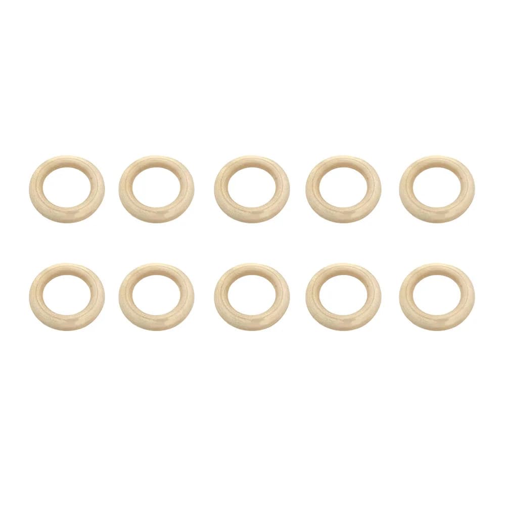 Colorful Wooden Rings 10 Pcs Round DIY Wood Rings 55MM Perfect for Painted Jewelry Small Picture Frame Jewelry