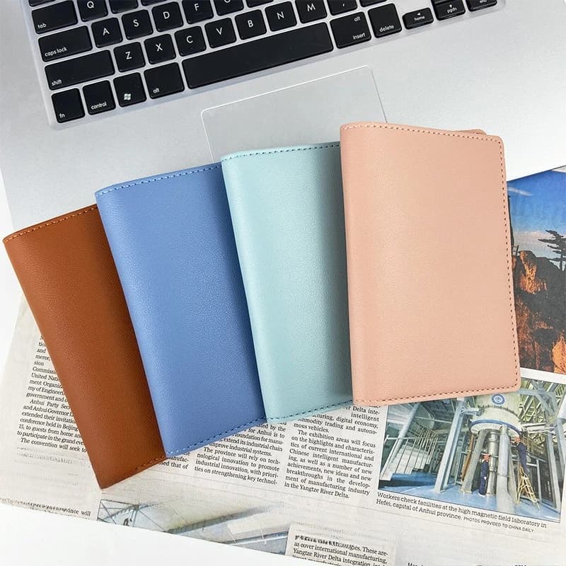 PU Leather Travel Passport Protective Case Solid Color Passport Holder ID Credit Card Holder Ticket Passport Covers Unisex
