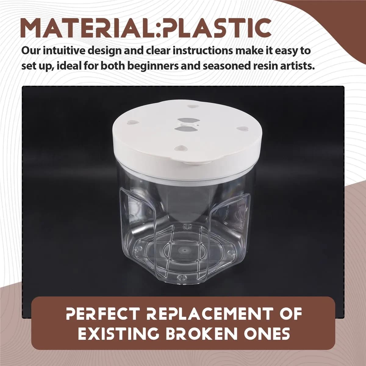 lookme Resin Bubble Remover 3L - Quick, Efficient Vacuum Degassing for Epoxy, UV Resin, Silicone Eu Plug