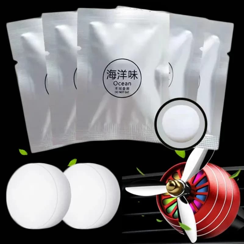 Deodorant for Car Solid Perfume Compression Air Waste Perfume Charging 5 Flavor Interior Car Diffuser Perfume Tablet Accessories