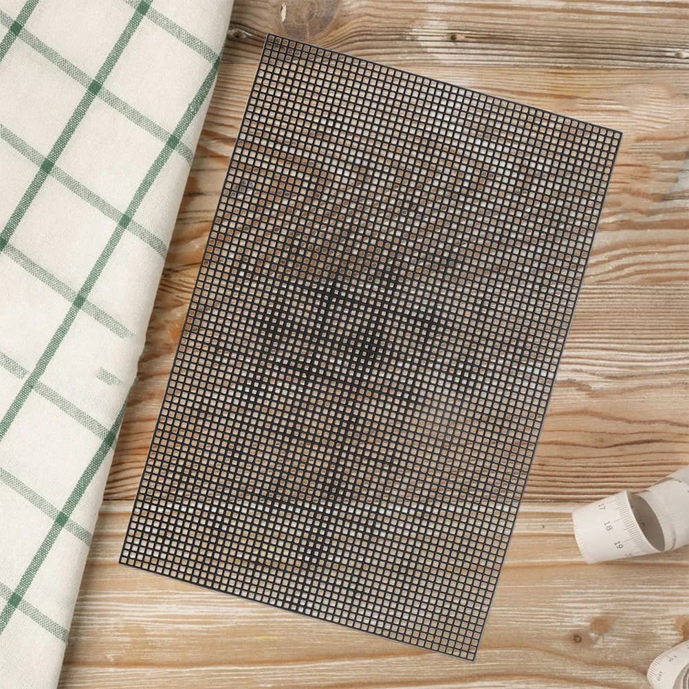 6Pcs Plastic Grid Canvas 30x20cm Stiff Hand Stitch Mesh Pad for Cross Stitch Needlework Embroidery DIY Craft Projects
