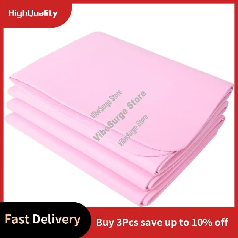 ABWY-Plastic Yoga Mat Foldable Travel Mat for Fitness Exercises Double Sided Non-slip for Yoga Pilates and Floor workouts Simple installation