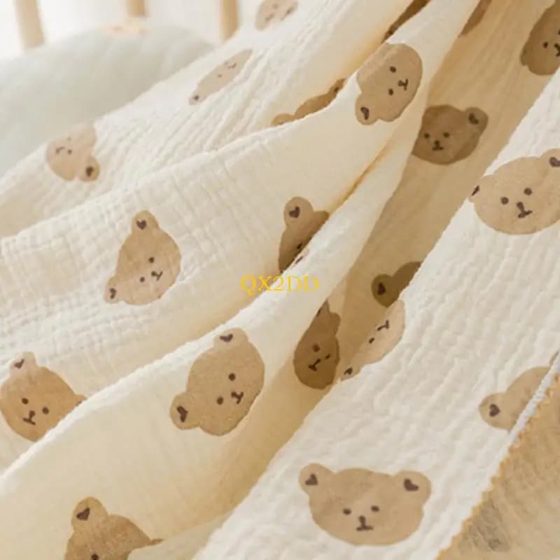 QX2D Coperta per neonato Asciugamano da bagno Asciugamano da bagno Copri passeggino trapuntato per neonato adatto alla pelle