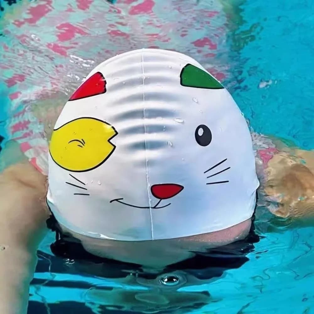 Elastic Swimming Cap Enlarged Waterproof Swim Cap Silicone Comfortable Silicone Swimming Hat Swimming Hat For Adults