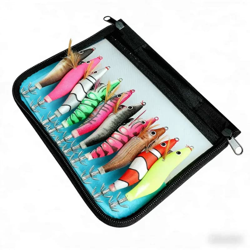 Luminous bait in Shrimp shaped wood, 10 Colors, Measures 2.5, 3.0, 3.5, Esca Bionica per Pesca in Mare, Speciale per Spigola e Squalo Rosso