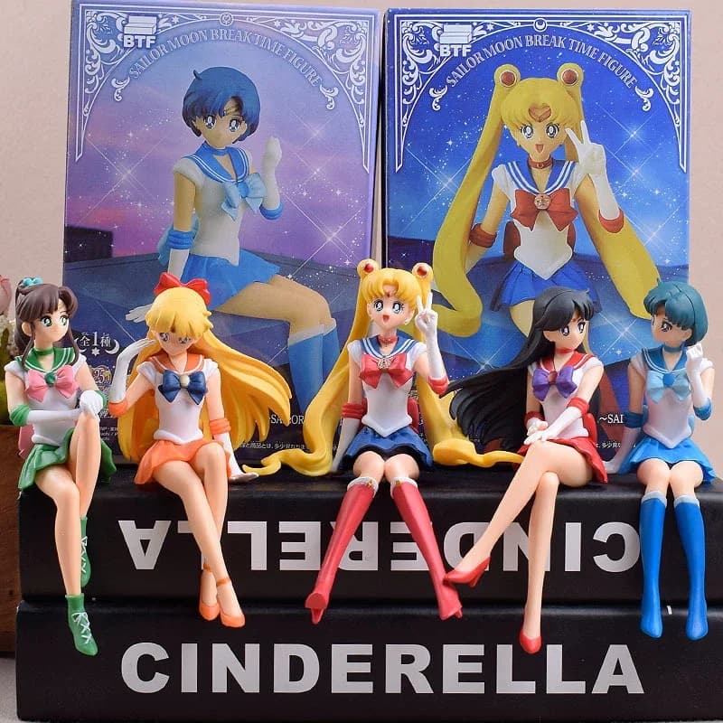 Statuette Anime Sailor Moon, Modelli Hino Rei, Accessori per Auto, Collezione di Bambole in PVC, Personaggi Sailor Mars, Jupiter, Mercurio, Venere, Giocattoli e Regali