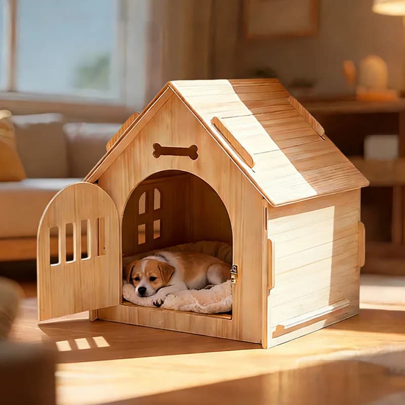 Lettiera universale per gatti per tutte le stagioni, cuccia invernale per animali domestici, gabbia per cani super grande in legno, villa calda invernale