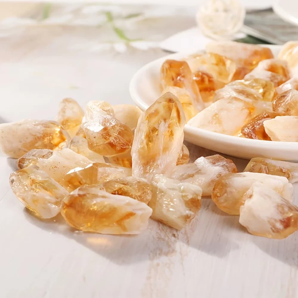 Brazilian Natural Citrine Crystal, Irregular Yellow Crystal for Diffuser, DIY Jewelry, Decoration with Mineral Samples