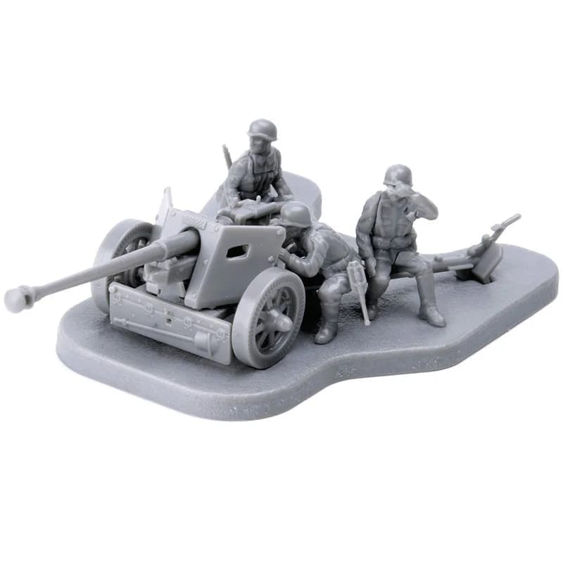 4D 1/72 Pak40 Anti Tanque Arma Montagem Puzzle modello Militar Soldado Cena Brinquedos regalo per ragazzi A43