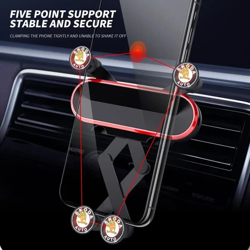 Supporto per telefono da auto 2025 di tendenza, con gancio di estensione per bocchetta dell'aria, compatibile con Skoda Octavia Fabia Kamiq Kapoq Kodiaq Rapid SCALA Superb A5 A7