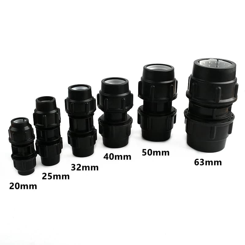 1pc 20 ~ 63 millimetri PE Da Giardino Attacco Rapido Collegamento Diretto di Acqua Connettori per Tubi di Irrigazione Agricola Sistema di Tubo di Plastica montaggio