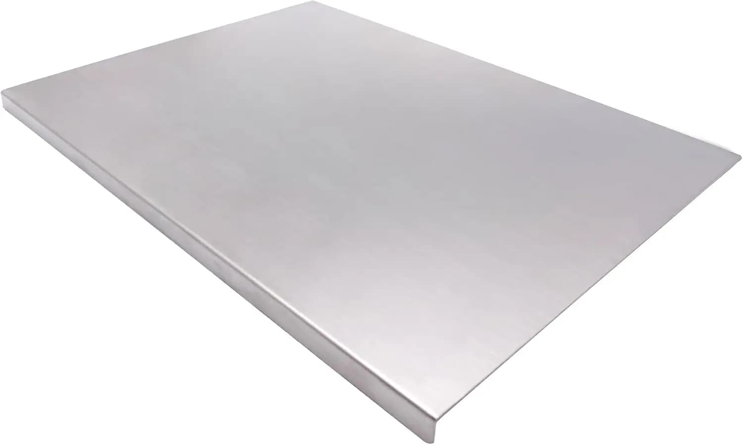 Tagliere in Acciaio Inossidabile 50x50cm, Grande Tagliere da Cucina per Carne, Verdure, Frutta, Pane e Prodotti da Forno