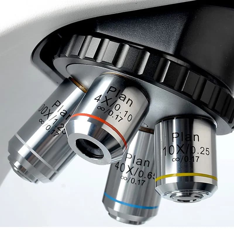 1pc Professionale 4X 10X 20X 40X 60X 100X Piano Acromatico Infinity Obiettivo 195mm Microscopio Biologico Obiettivo