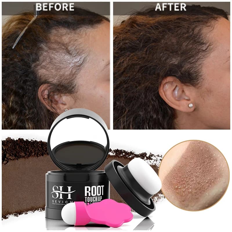 2024 Sevich Nuova linea sottile in polvere 4g Radice nera Cover Up Linea di capelli impermeabile istantanea Ombra in polvere Correttore per capelli Copertura Trucco