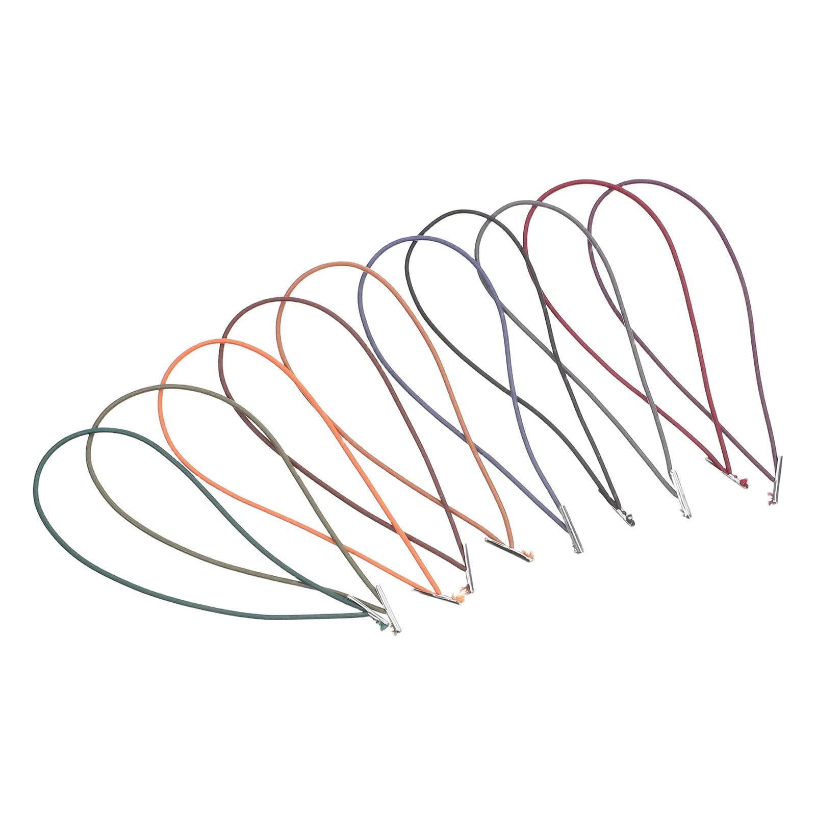 10 Pezzi Cinghie Elastiche con Chiusure Metalliche, Cordino Elastico Rotondo da 12 cm per Quaderni, Menu, Badge, Cappelli, Maschere, Fai da Te, Diari e Agende
