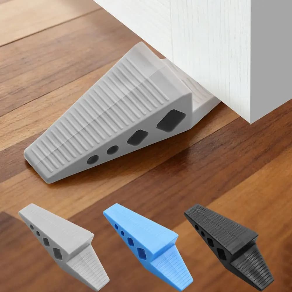 Fermaporta a Cuneo in Silicone Antiscivolo, Design Nascosto, Riutilizzabile, Anti-Collisione, per Casa