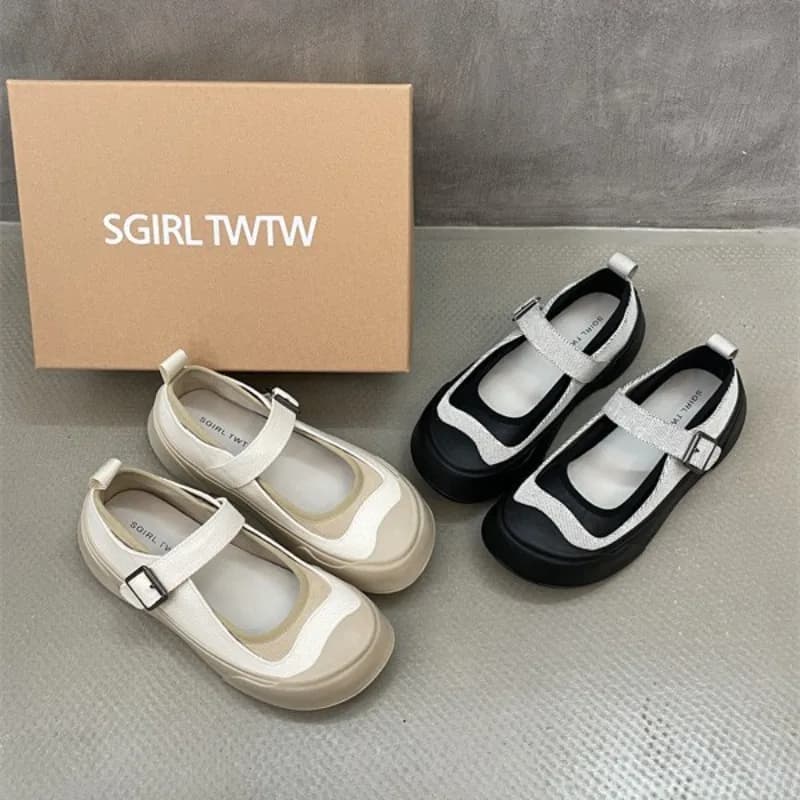 Brutto e carino piattaforma Mary Jane scarpe da donna 2025 nuove sneakers casual leggere con velcro traspirante cava