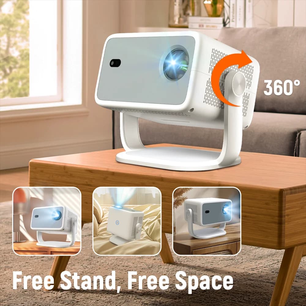 Proiettore Velec TP350 650 ANSI 4K HD 1080P Android 13 Messa a fuoco automatica Wifi6 BT5.2 Video esterno portatile Proiettore Home Theater intelligente