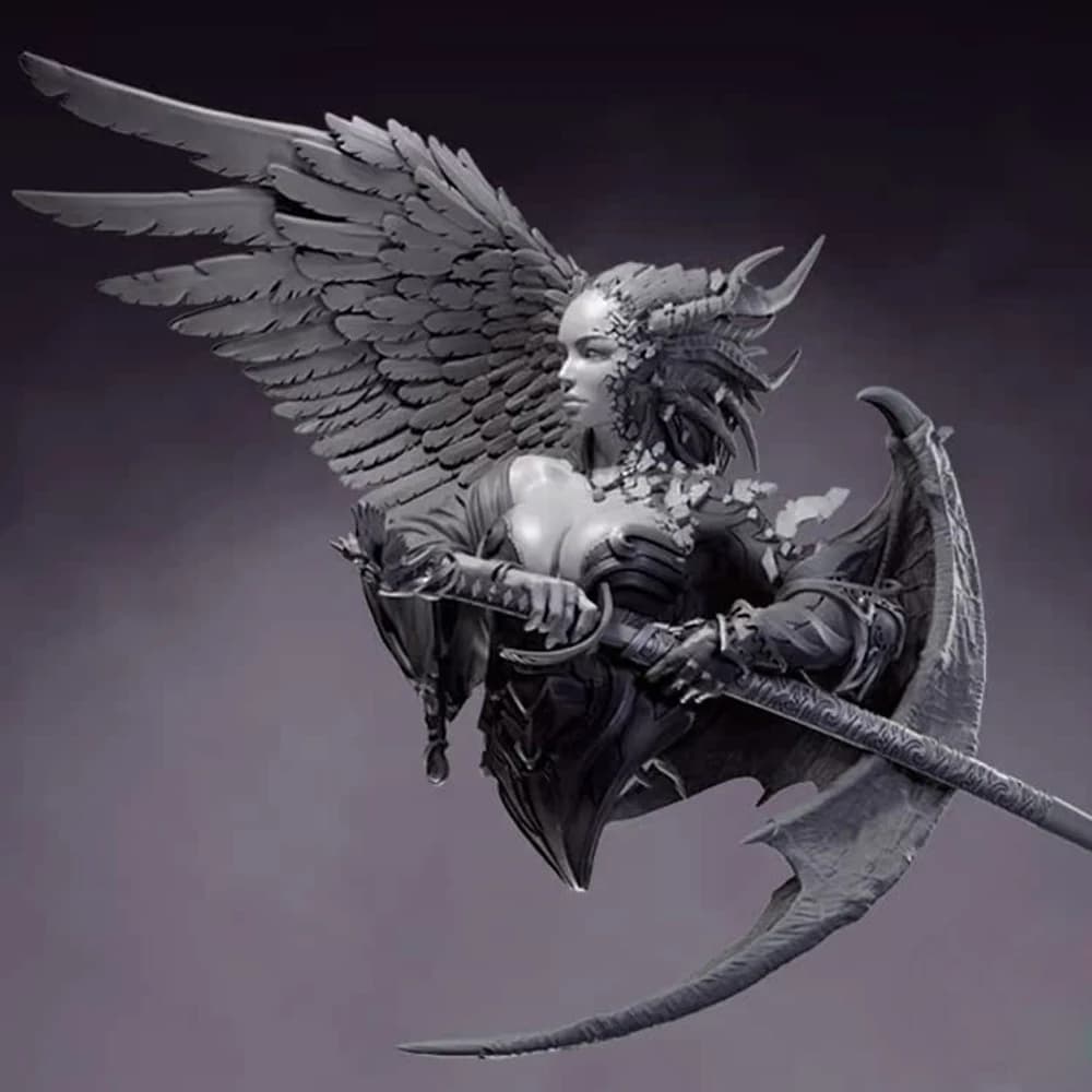 Busto con figura modello in resina, 1/12 Eagle Angel, GK, tema fantasy, kit non assemblato e non verniciato