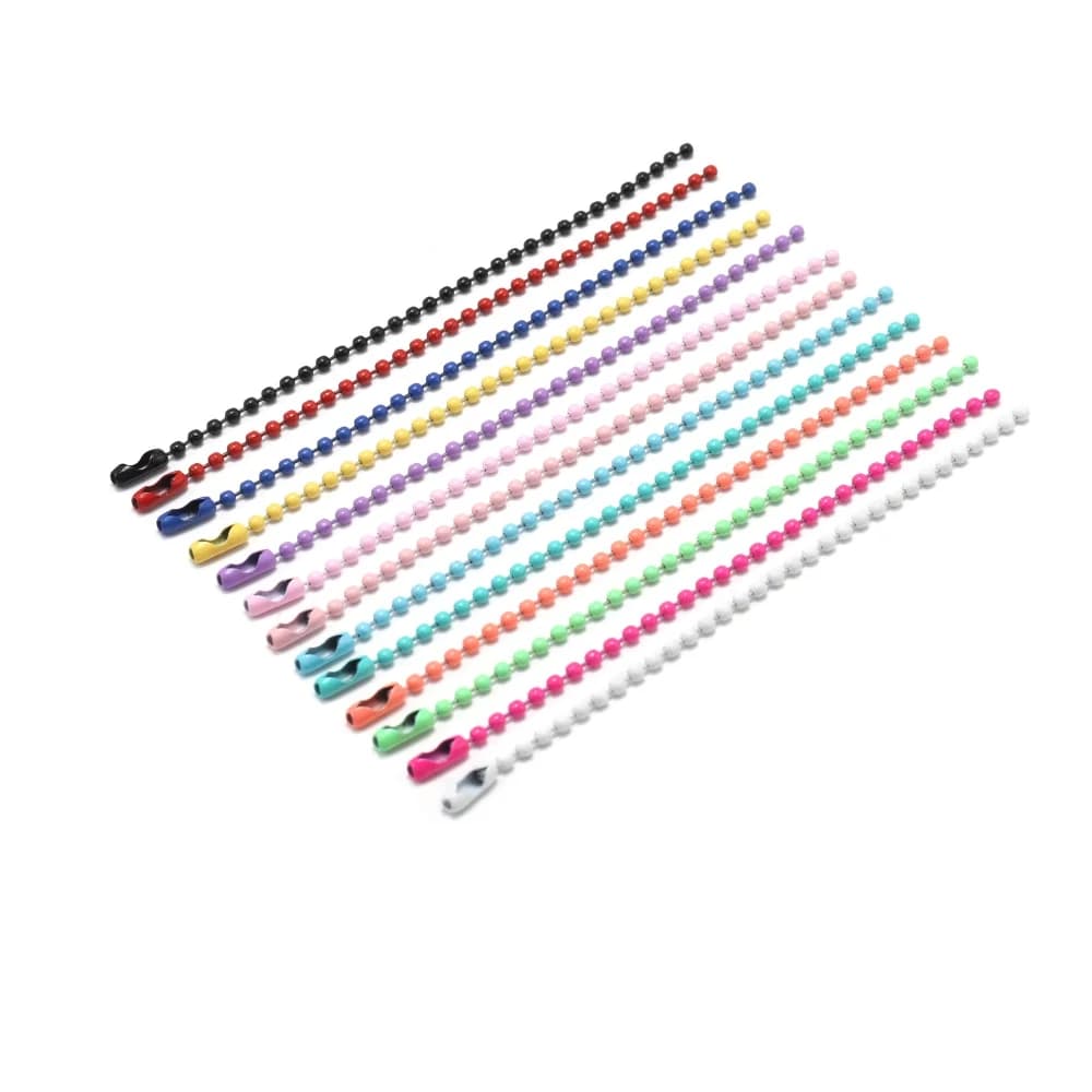 20/40/60/80pcs Catene con perline a sfera adatte per portachiavi/bambole/etichetta Connettore per etichetta a mano per braccialetto fai da te Creazione di gioielli Accessorise 11.5CM