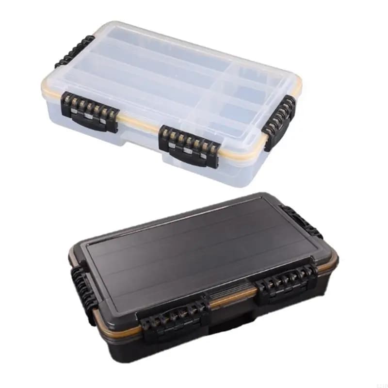 Waterproof Tackle Box Fishing Tackle Container Box Fishing Storage Box Fish Lures Organizers Box with Removable Dividers