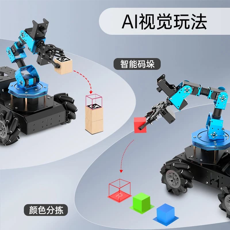 Hiwonder ArmPi Pro Raspberry Pi ROS Kit developer robotic arm with wheel frame Mecanum 4WD Auto robot open source