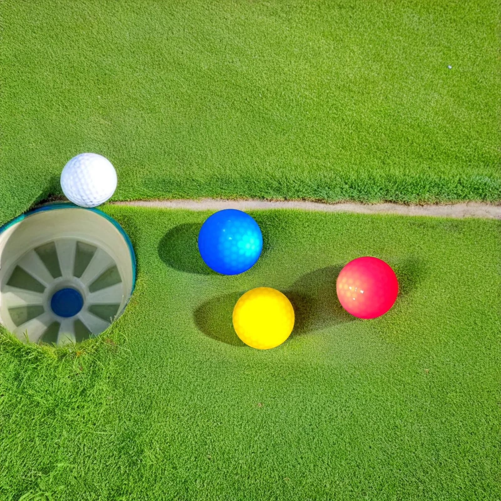 6 palline da golf illuminate a LED in gomma sintetica, colori brillanti lampeggianti, palla luminosa elettronica per allenamento notturno e gioco all'alba