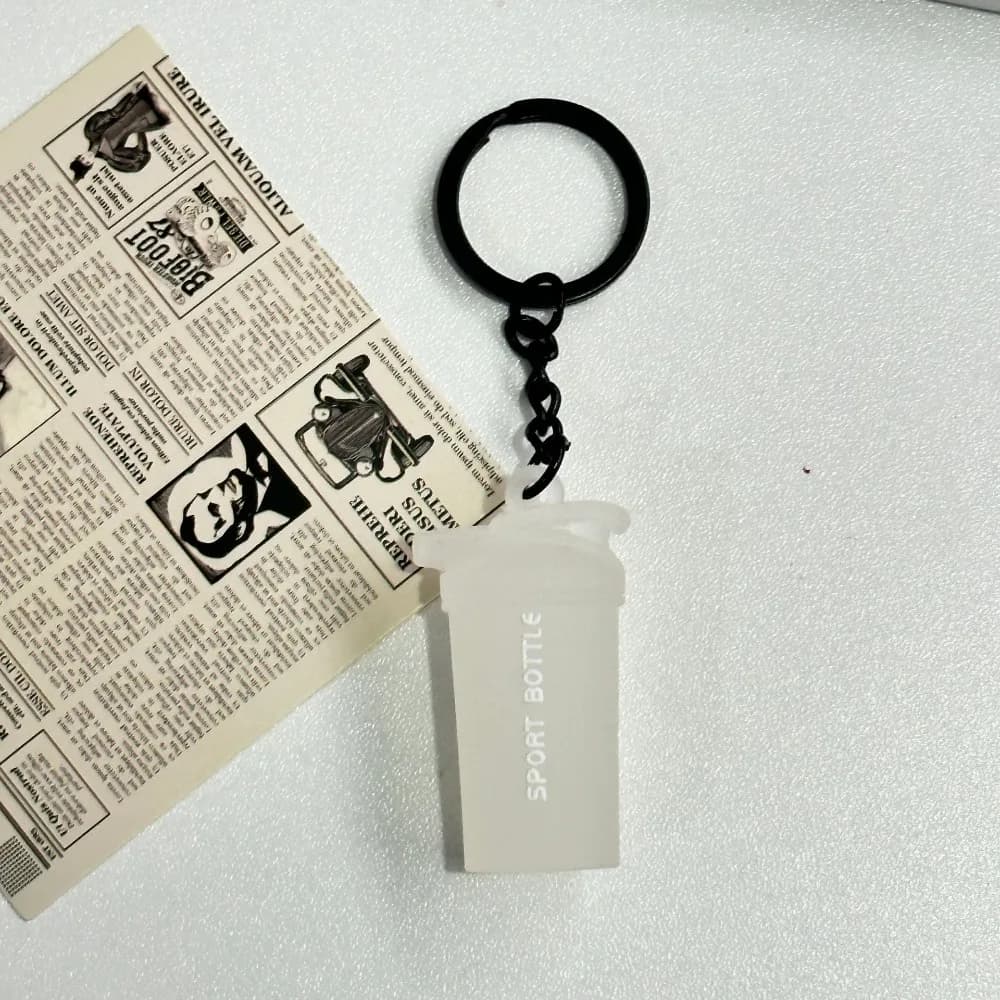 Mini Barbell Plates Key Chain Water Cups Kettlebells Simulation Dumbbells Keyring Creative Bag Charm Fitness Series Pendant
