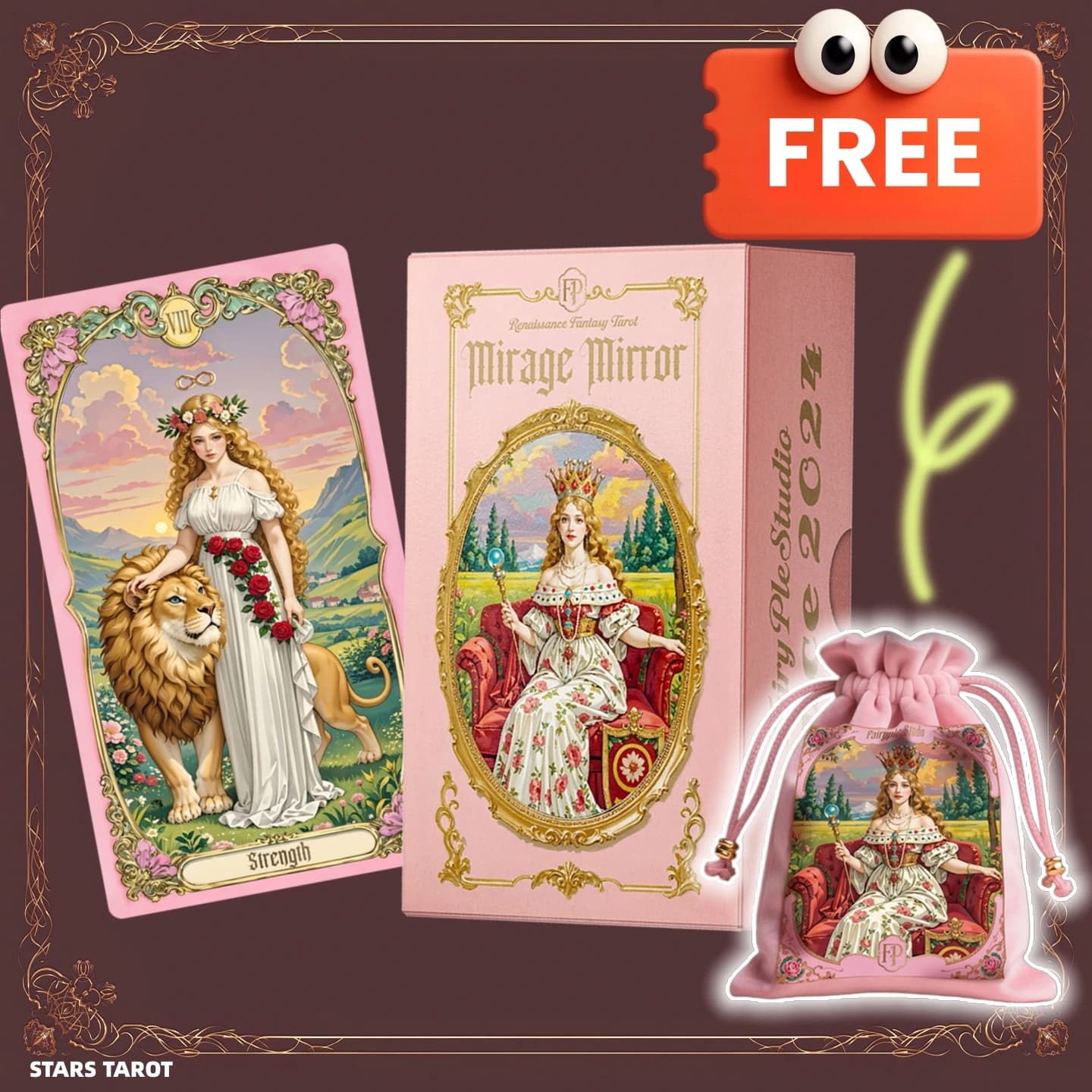 Carte dei Tarocchi Fantasy Rinascimentali 12x7, Gioco da Tavolo Vintage per Divinazione e Oracoli, Accessori Magici per Previsioni del Futuro, Edizione Inglese