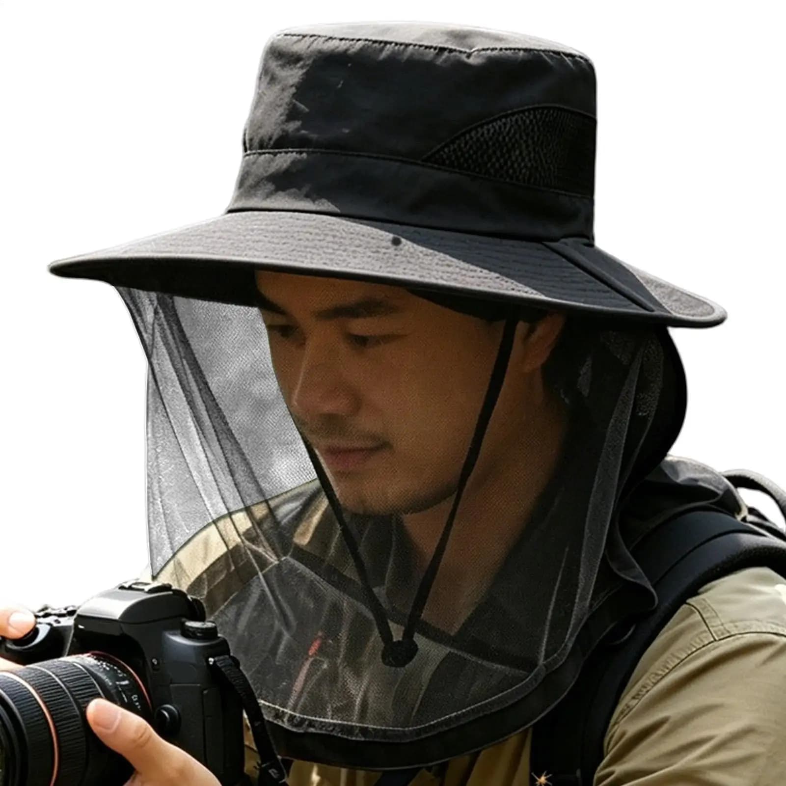 Sun Blocking Hat Sun Blocking Headgear with Mesh Face and Neck Cover Outdoor Hat with Netting for Summer Beach Fishing Hat