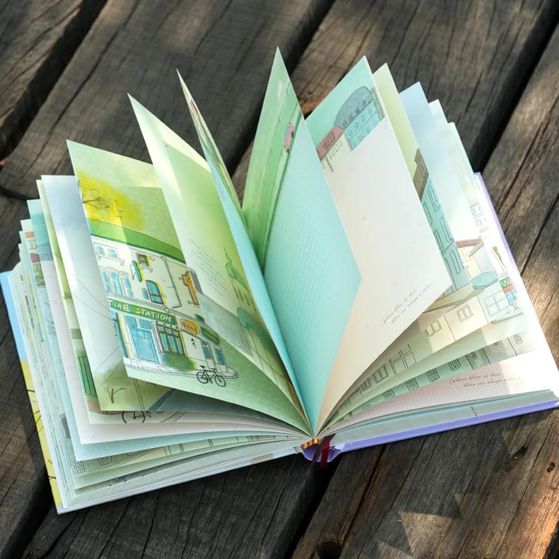 1pc colore pagina interna Notebook illustrazione 144 fogli pianificatore di carta bellissimo libro di diario cancelleria creativa